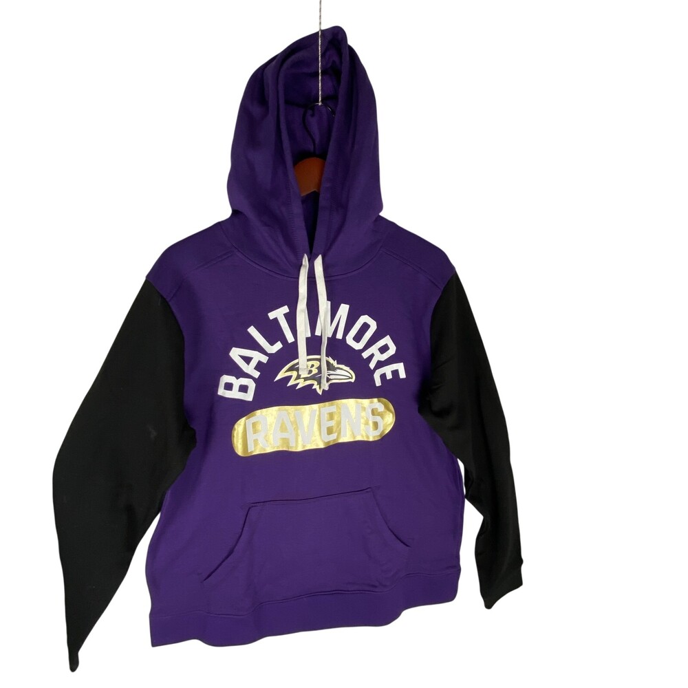Baltimore Ravens Fanatics Extra Point Purple Pullover Hoodie Mens Size Large NWT